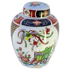 Vintage Imari Ginger Jar With Lid Made in Japan